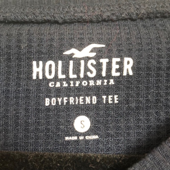 Hollister boyfriend shirt navy, white grey size sm - Picture 3 of 3